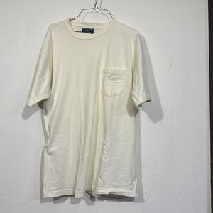 Vintage American Eagle Outfitters Mens Medium Made In USA Beige Pocket T-Shirt